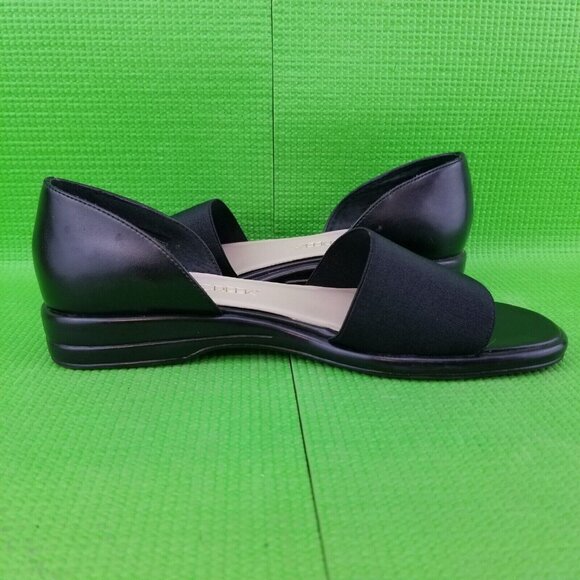 ✅Cabin Creek Black Slide Women's Size 7M Sandals W/Back Heel Front Strap 024-670 - Picture 7 of 16